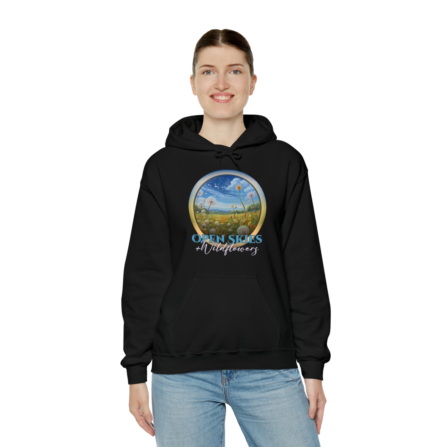 Open Skies and Wildflowers - Unisex Heavy Blend™ Hooded Sweatshirt
