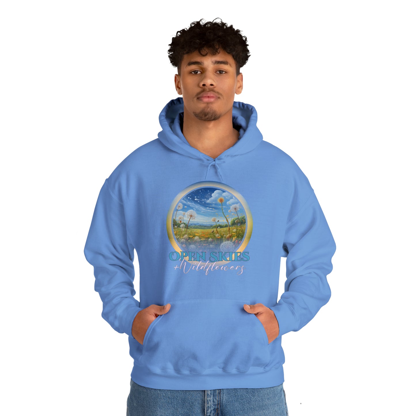 Open Skies and Wildflowers - Unisex Heavy Blend™ Hooded Sweatshirt