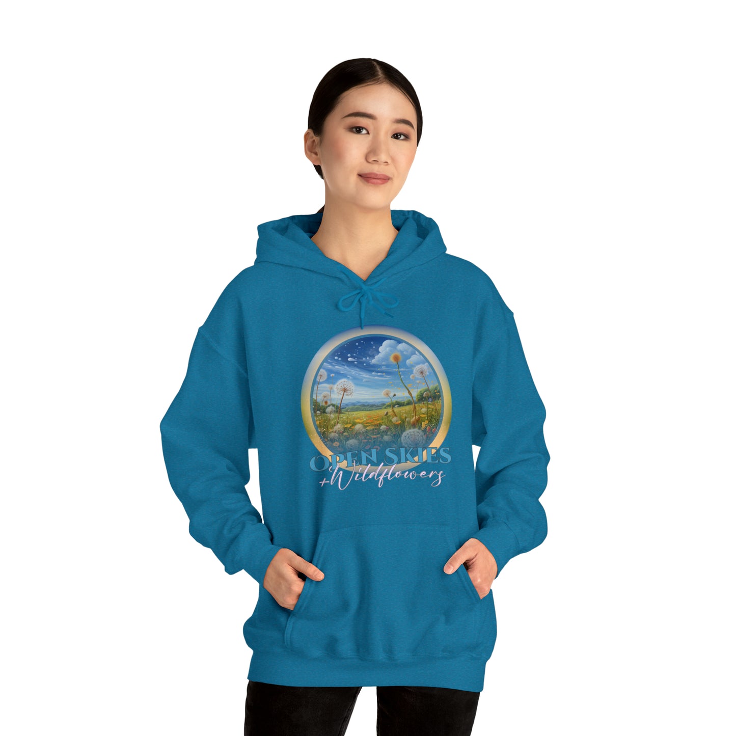 Open Skies and Wildflowers - Unisex Heavy Blend™ Hooded Sweatshirt