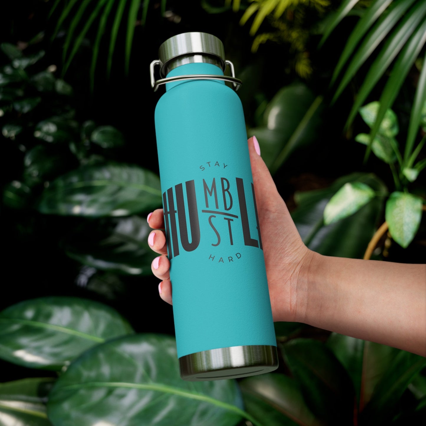 Stay Humble, Hustle Hard - Copper Vacuum Insulated Bottle, 22oz - One Collective Apparel