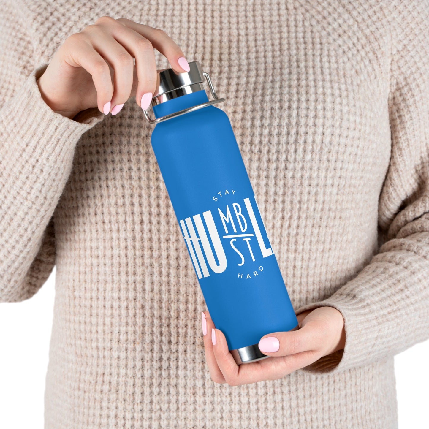 Stay Humble, Hustle Hard - Copper Vacuum Insulated Bottle, 22oz - One Collective Apparel