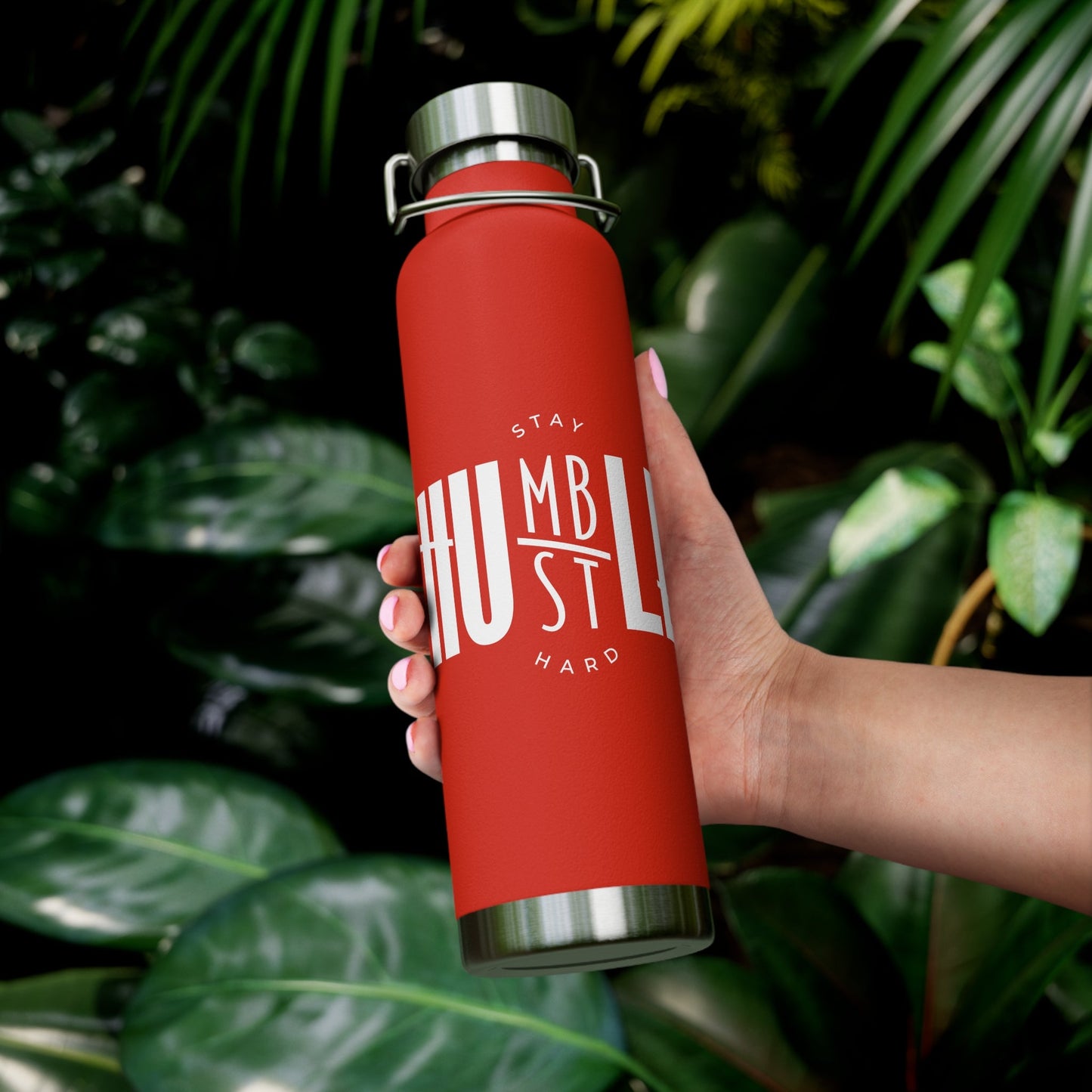 Stay Humble, Hustle Hard - Copper Vacuum Insulated Bottle, 22oz - One Collective Apparel