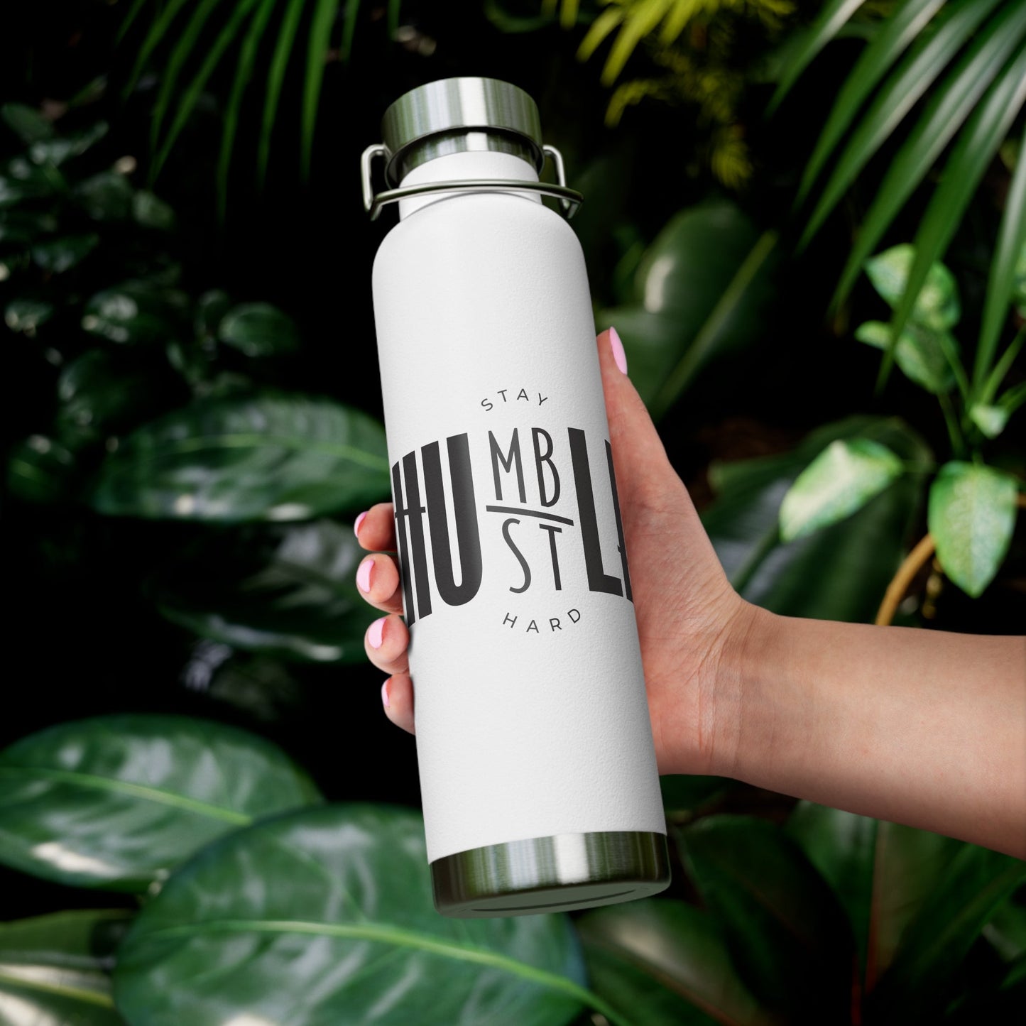 Stay Humble, Hustle Hard - Copper Vacuum Insulated Bottle, 22oz - One Collective Apparel