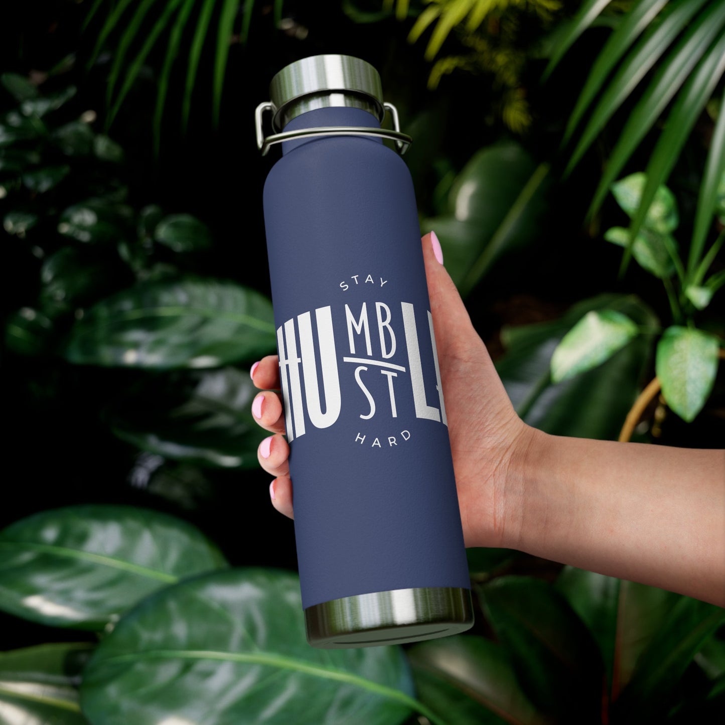 Stay Humble, Hustle Hard - Copper Vacuum Insulated Bottle, 22oz - One Collective Apparel