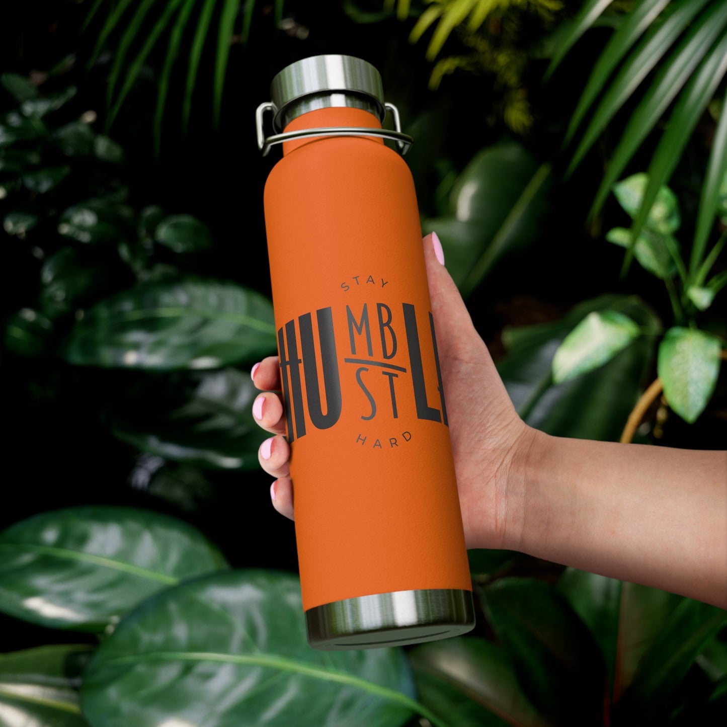 Stay Humble, Hustle Hard - Copper Vacuum Insulated Bottle, 22oz - One Collective Apparel