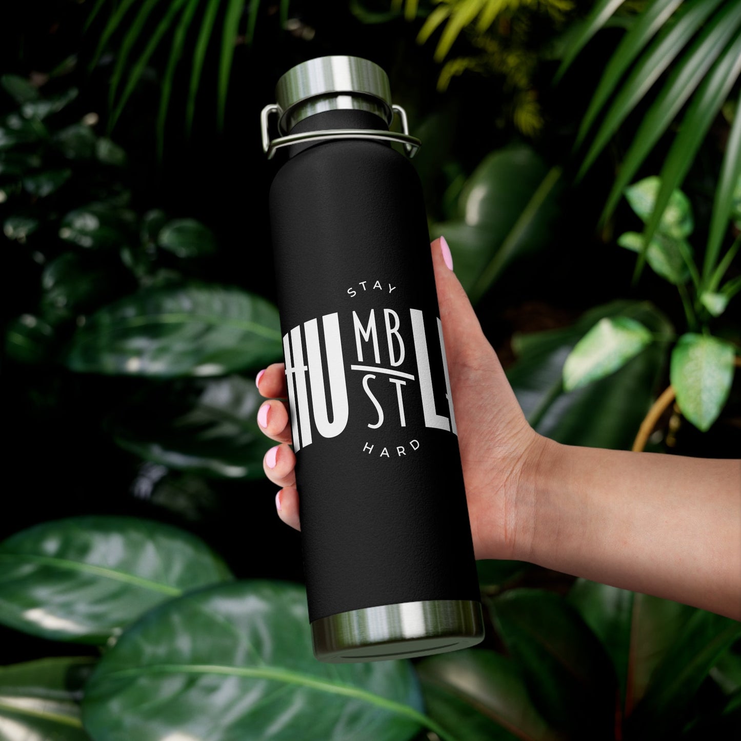 Stay Humble, Hustle Hard - Copper Vacuum Insulated Bottle, 22oz - One Collective Apparel